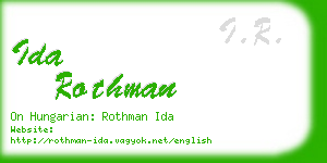 ida rothman business card